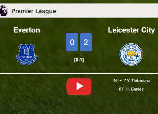 Leicester City defeats Everton 2-0 on Saturday. HIGHLIGHTS