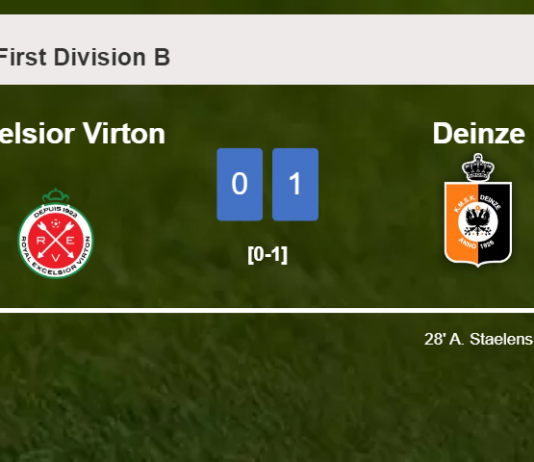 Deinze prevails over Excelsior Virton 1-0 with a goal scored by A. Staelens
