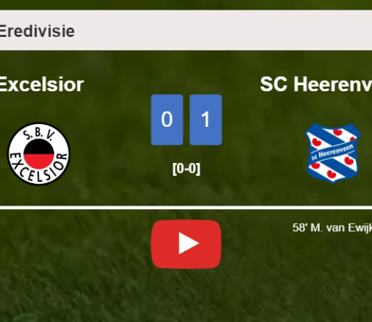 SC Heerenveen beats Excelsior 1-0 with a goal scored by M. van. HIGHLIGHTS
