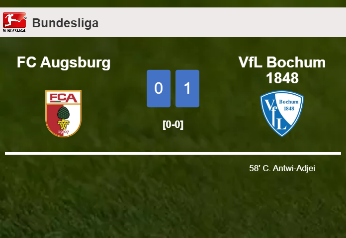 VfL Bochum 1848 beats FC Augsburg 1-0 with a goal scored by C. Antwi-Adjei