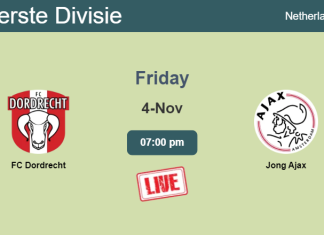 How to watch FC Dordrecht vs. Jong Ajax on live stream and at what time