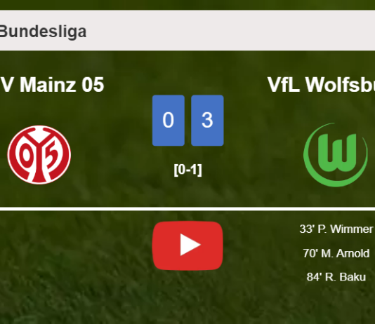 VfL Wolfsburg beats FSV Mainz 05 3-0. HIGHLIGHTS