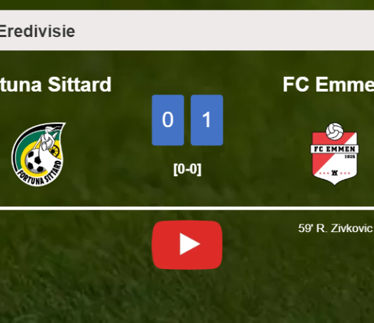 FC Emmen conquers Fortuna Sittard 1-0 with a goal scored by R. Zivkovic. HIGHLIGHTS