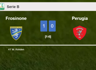 Frosinone prevails over Perugia 1-0 with a goal scored by M. Rohden
