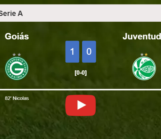 Goiás defeats Juventude 1-0 with a goal scored by Nicolas. HIGHLIGHTS
