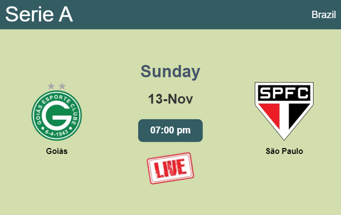 How to watch Goiás vs. São Paulo on live stream and at what time