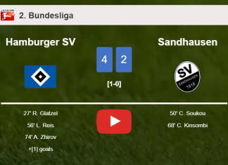 Hamburger SV overcomes Sandhausen 4-2. HIGHLIGHTS