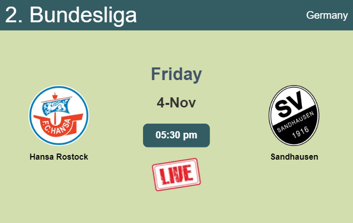 How to watch Hansa Rostock vs. Sandhausen on live stream and at what time