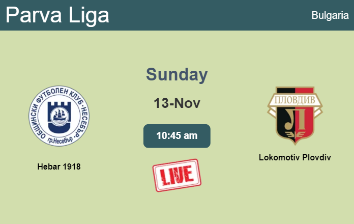 How to watch Hebar 1918 vs. Lokomotiv Plovdiv on live stream and at what time