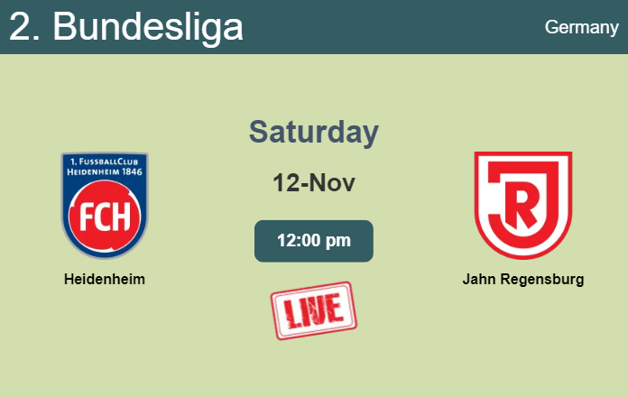 How to watch Heidenheim vs. Jahn Regensburg on live stream and at what time