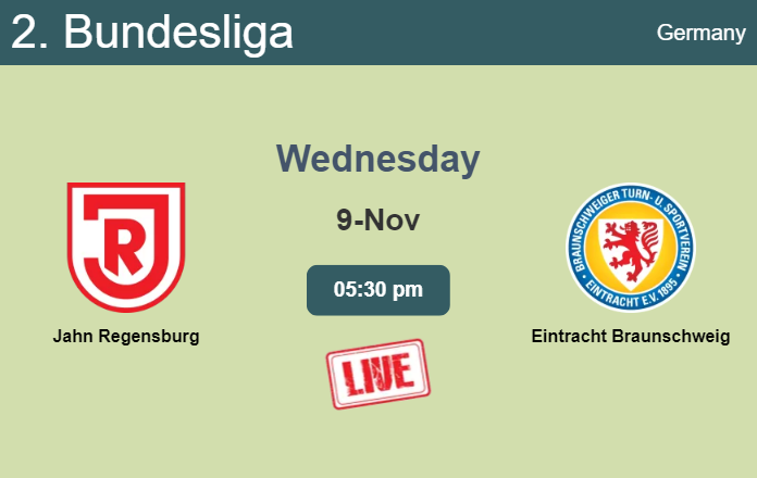 How to watch Jahn Regensburg vs. Eintracht Braunschweig on live stream and at what time
