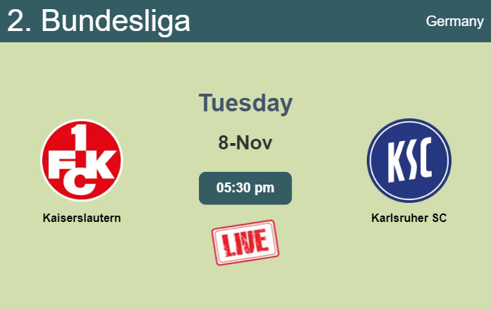 How to watch Kaiserslautern vs. Karlsruher SC on live stream and at what time