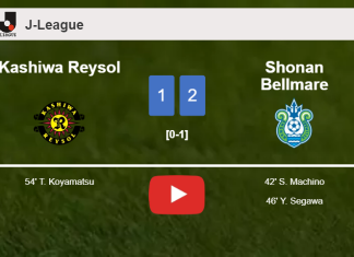 Shonan Bellmare beats Kashiwa Reysol 2-1. HIGHLIGHTS