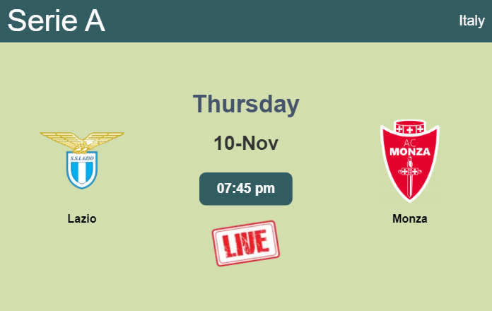 How to watch Lazio vs. Monza on live stream and at what time