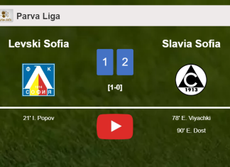 Slavia Sofia recovers a 0-1 deficit to best Levski Sofia 2-1. HIGHLIGHTS