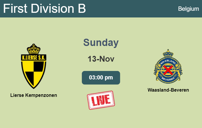 How to watch Lierse Kempenzonen vs. Waasland-Beveren on live stream and at what time