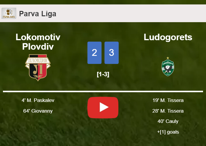 Ludogorets defeats Lokomotiv Plovdiv 3-2. HIGHLIGHTS