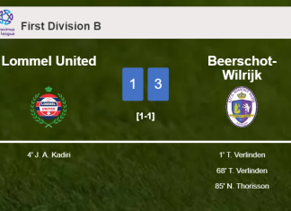 Beerschot-Wilrijk overcomes Lommel United 3-1