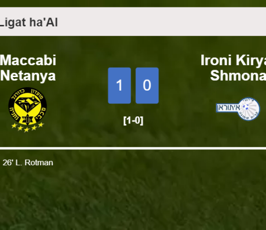 Maccabi Netanya overcomes Ironi Kiryat Shmona 1-0 with a goal scored by L. Rotman