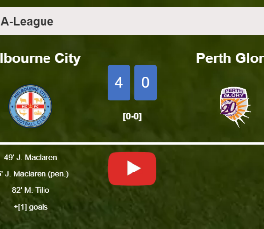 Melbourne City crushes Perth Glory 4-0 with a superb match. HIGHLIGHTS