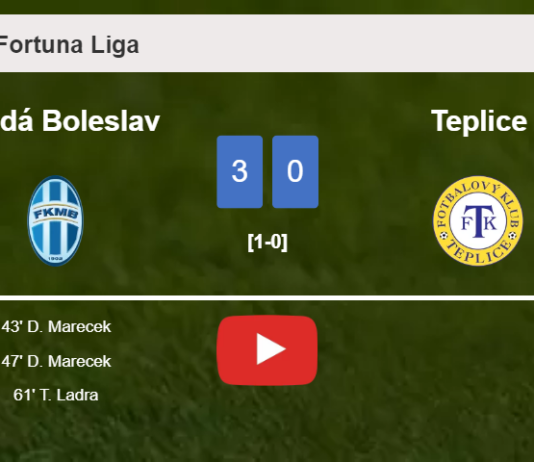 Mladá Boleslav prevails over Teplice 3-0. HIGHLIGHTS