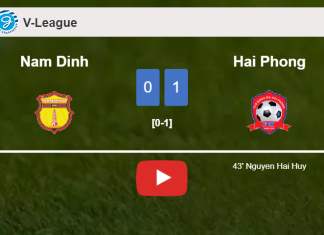 Hai Phong prevails over Nam Dinh 1-0 with a goal scored by N. Hai. HIGHLIGHTS