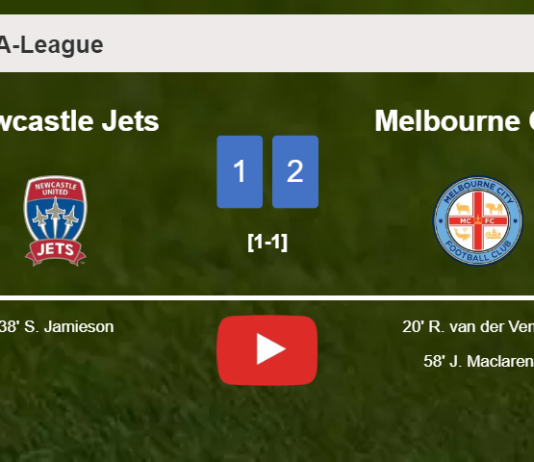 Melbourne City conquers Newcastle Jets 2-1. HIGHLIGHTS