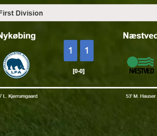 Nykøbing and Næstved draw 1-1 on Saturday