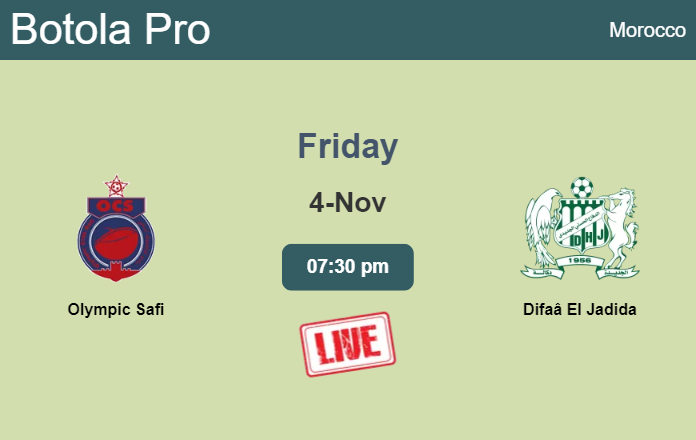 How to watch Olympic Safi vs. Difaâ El Jadida on live stream and at what time