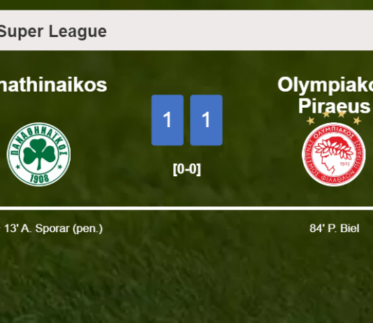 Panathinaikos grabs a draw against Olympiakos Piraeus