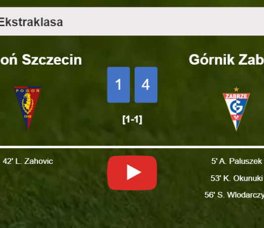 Górnik Zabrze prevails over Pogoń Szczecin 4-1. HIGHLIGHTS