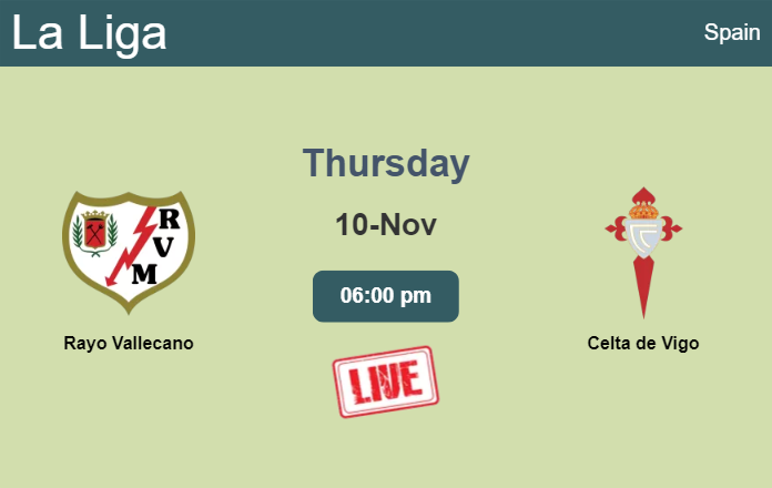 How to watch Rayo Vallecano vs. Celta de Vigo on live stream and at what time