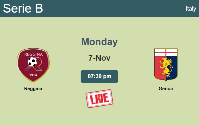 How to watch Reggina vs. Genoa on live stream and at what time