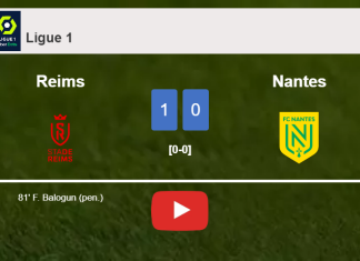 Reims beats Nantes 1-0 with a goal scored by F. Balogun. HIGHLIGHTS