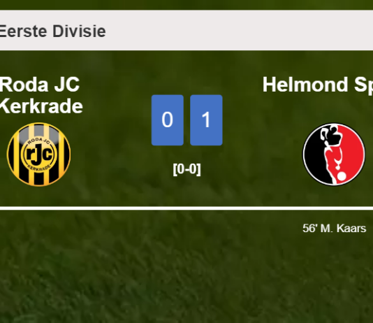 Helmond Sport tops Roda JC Kerkrade 1-0 with a goal scored by M. Kaars