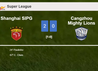Shanghai SIPG surprises Cangzhou Mighty Lions with a 2-0 win