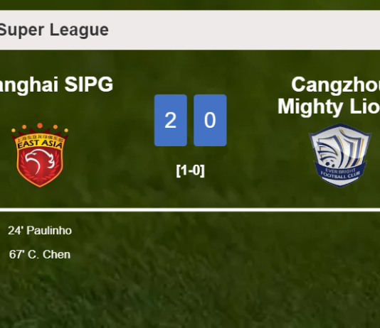 Shanghai SIPG surprises Cangzhou Mighty Lions with a 2-0 win