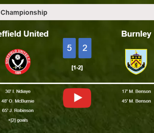 Sheffield United destroys Burnley 5-2 showing huge dominance. HIGHLIGHTS