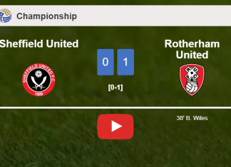 Rotherham United beats Sheffield United 1-0 with a goal scored by B. Wiles. HIGHLIGHTS