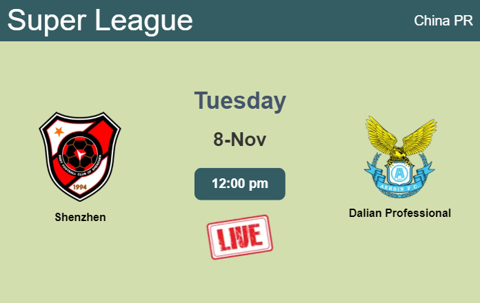 How to watch Shenzhen vs. Dalian Professional on live stream and at what time