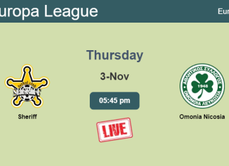 How to watch Sheriff vs. Omonia Nicosia on live stream and at what time
