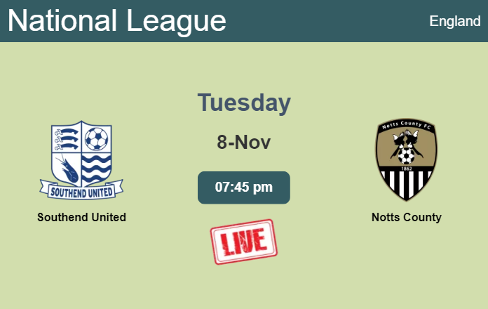 How to watch Southend United vs. Notts County on live stream and at what time