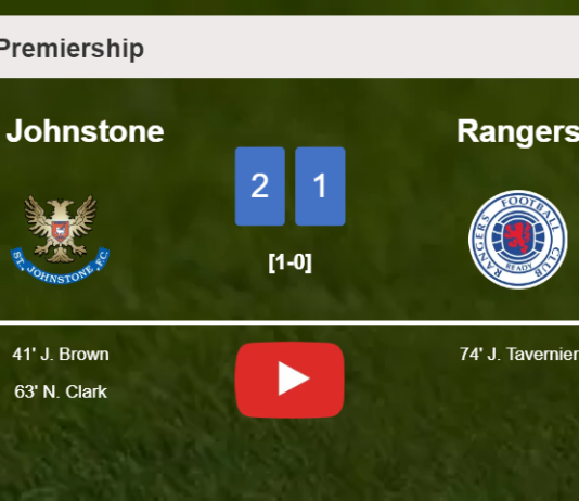 St. Johnstone defeats Rangers 2-1. HIGHLIGHTS