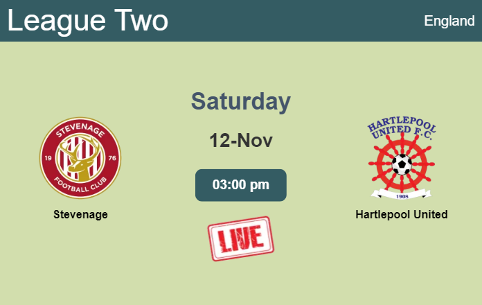 How to watch Stevenage vs. Hartlepool United on live stream and at what time