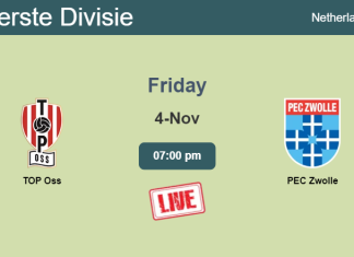 How to watch TOP Oss vs. PEC Zwolle on live stream and at what time