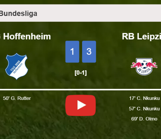 RB Leipzig overcomes TSG Hoffenheim 3-1. HIGHLIGHTS