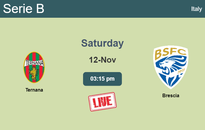 How to watch Ternana vs. Brescia on live stream and at what time