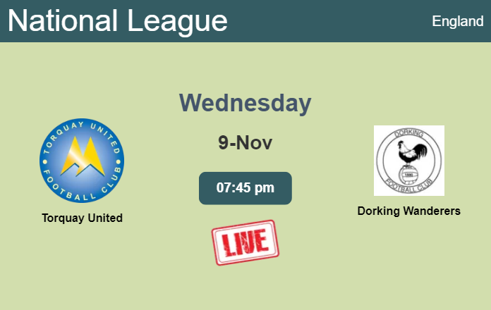 How to watch Torquay United vs. Dorking Wanderers on live stream and at what time