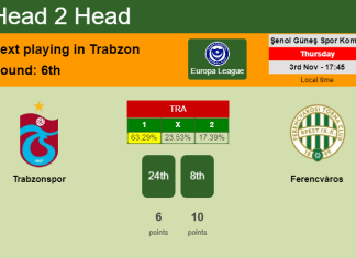 H2H, PREDICTION. Trabzonspor vs Ferencváros | Odds, preview, pick, kick-off time 03-11-2022 - Europa League