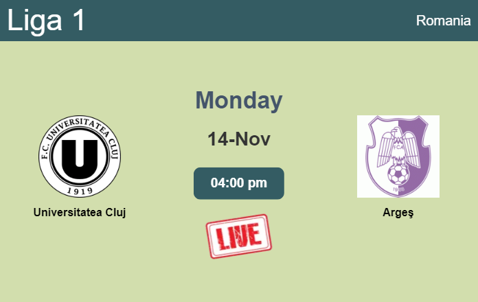How to watch Universitatea Cluj vs. Argeş on live stream and at what time